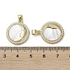 Brass Micro Pave Cubic Zirconia Pendants KK-G485-17B-G-3