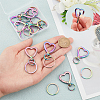 10Pcs Heart Alloy Swivel Clasps FIND-PH0009-04-3