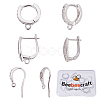 8Pcs 2 Style Brass Micro Pave Cubic Zirconia Hoop Earrings KK-BBC0001-40-1
