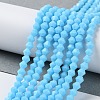 Opaque Solid Color Imitation Jade Glass Beads Strands GLAA-F029-P4mm-12-4
