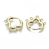Brass Huggie Hoop Earring KK-N227-59-NF-2