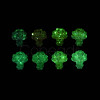 UV Plating Luminous Opaque Acrylic Beads TACR-T017-93M-3