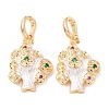 Brass Micro Pave Cubic Zirconia Peg Bails KK-A279-09G-1