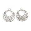 Long-Lasting Plated Brass Filigree Charms KK-K336-22P-1