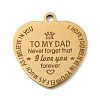 PVD Vacuum Plating 201 Stainless Steel Pendants STAS-L079-26G-04-1
