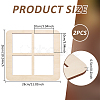 2Pcs 4-Slot Plywood Coaster Display Stands ODIS-BC0001-35-2