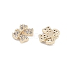 Brass Micro Pave Clear Cubic Zirconia Pendants KK-K351-46C-G-2
