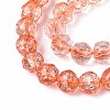 Crackle Transparent Glass Beads Strands LS-GLAA-N063-8mm-06-3
