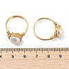 Natural Cultured Freshwater Pearl Finger Rings for Women RJEW-JR01029-4