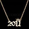 Crown Birth Year 201 Stainless Steel Pendant Necklaces for Women FS-WG4E8F2-32-1