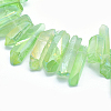 Electroplated Natural Quartz Crystal Beads Strands G-P368-05D-3