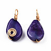 Natural Agate Pendants G-N326-137-5