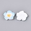 Plumeria Flower Opaque Resin Cabochons CRES-T025-30F-02-3