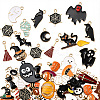 Halloween Theme Alloy Enamel Pendants FIND-SP0004-37-1