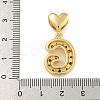 Brass Micro Pave Colorful Cubic Zirconia Pendants KK-P281-01G-G-3