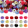 72Pcs 18 Colors Imitation Mink Fur European Beads FIND-FG0004-37A-1