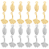 24Pcs 4 Style 304 Stainless Steel Pendants STAS-DC0010-14-1