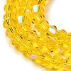 Transparent Electroplate Glass Beads Strands EGLA-A039-T2mm-L22-3