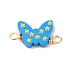 Spray Painted Wood Connector Charms PALLOY-JF01427-08-2