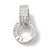Ring Rack Plating Brass Micro Pave Clear Cubic Zirconia Twister Clasps KK-A225-16P-1