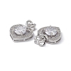 Brass Clear Cubic Zirconia Pendants KK-E068-VA121-1-3