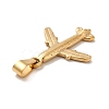PVD Vacuum Plating 201 Stainless Steel Pendants STAS-P314-19G-3