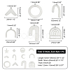 12Pcs 12 Style 201 Stainless Steel Chandelier Component Links STAS-UN0022-66-5