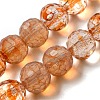 Baking Paint Glass Bead Strands GLAA-G116-02-2