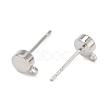 SHEGRACE Brass Stud Earring Findings XGR0105P-151P-2