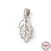 Rhodium Plated Rack Plating 925 Sterling Silver Ice Pick Pinch Bails STER-NH0001-19P-1