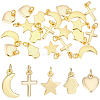 20Pcs 5 Styles Brass Pendants KK-BBC0025-51-1