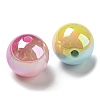 UV Plating Rainbow Iridescent Opaque Acrylic Beads MACR-D081-02-3