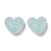 Drusy Heart Resin Rhinestone Beads X-RESI-C038-01-2