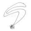 Brass Pendant Necklaces NJEW-P299-A10-P-3
