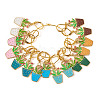 16Pcs 8 Colors Potted Plants Alloy Enamel Locking Stitch Marker HJEW-TAC0093-2