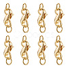 Brass Double Opening Lobster Claw Clasps FIND-TA0001-46G-2