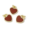 Natural Mixed Stone Heart Charms G-G977-05-3