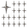 16Pcs Star Alloy Lapel Pins for Backpack Clothes JEWB-FH0002-96B-1