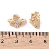 Brass Micro Pave Cubic Zirconia Slide Charms KK-B100-059G-4