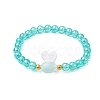 6Pcs Easter Rabbit Acrylic Beaded Stretch Bracelets BJEW-JB11294-3