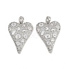 Brass Micro Pave Clear Cubic Zirconia Pendants ENAM-K078-01P-1