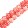 Synthetic Shell Dyed Carved Beads Strands SHEL-C008-01-1