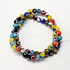 Handmade Evil Eye Lampwork Round Bead Strands LAMP-L055-8mm-M-2