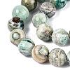 Natural Green Line Jasper  Beads Strands G-B128-A03-05-3