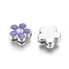 Rhinestone Alloy Slide Charms RSB359-8-2