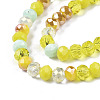 Electroplate Glass Beads Strands X-EGLA-N002-12H-3