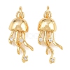 Brass Micro Pave Clear Cubic Zirconia Pendants KK-Q085-03B-G-1