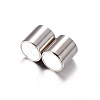 Tarnish Resistant Column 304 Stainless Steel Magnetic Clasps with Glue-in Ends X-STAS-I026-01-3