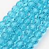 Transparent Glass Bead Strands GLAA-G013-8mm-49-1