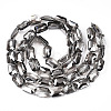 Electroplate Transparent Glass Beads Strands EGLA-WH0005-02B-06-3